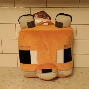 NWT Minecraft Fox Plush Backpack-Orange
